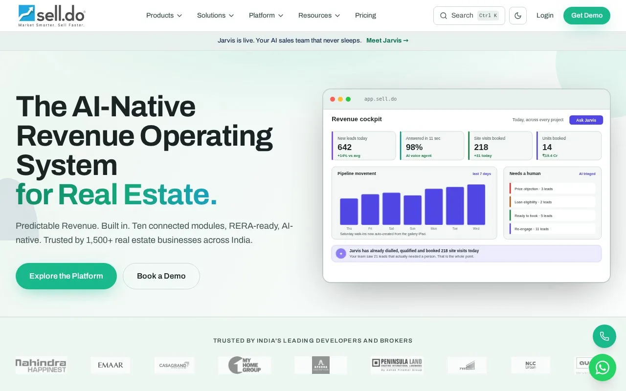 Screenshot of the Sell.Do homepage