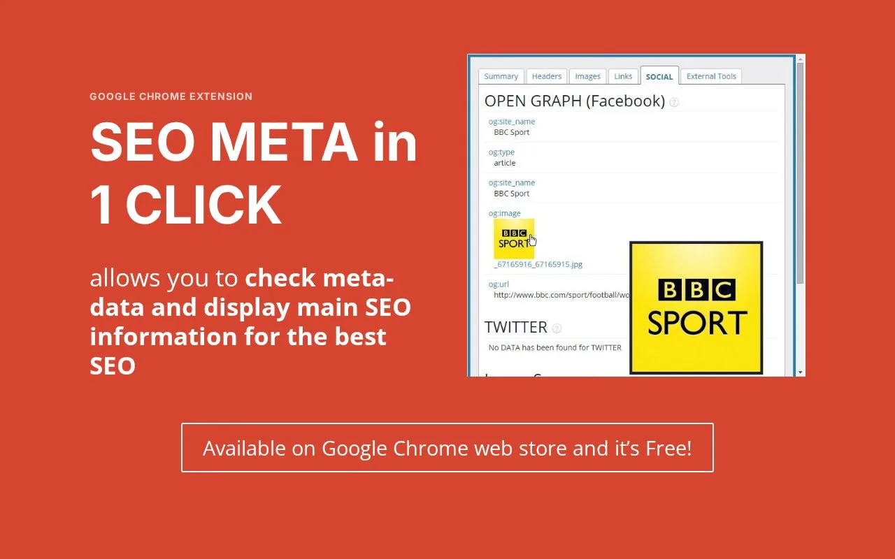 Screenshot of the SEO META in 1 CLICK homepage