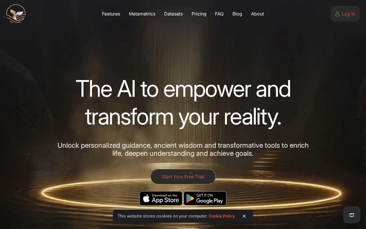 Screenshot of the Sibyl AI homepage