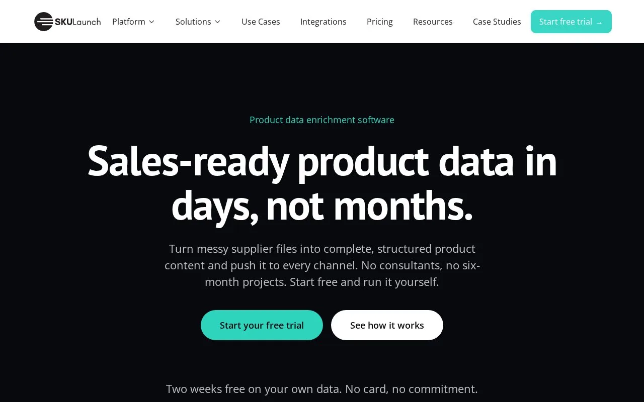 Screenshot of the SKULaunch homepage