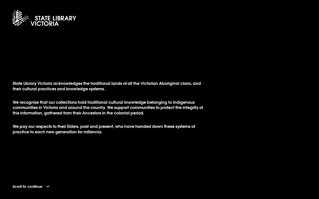 Screenshot of the State Library Victoria Images homepage