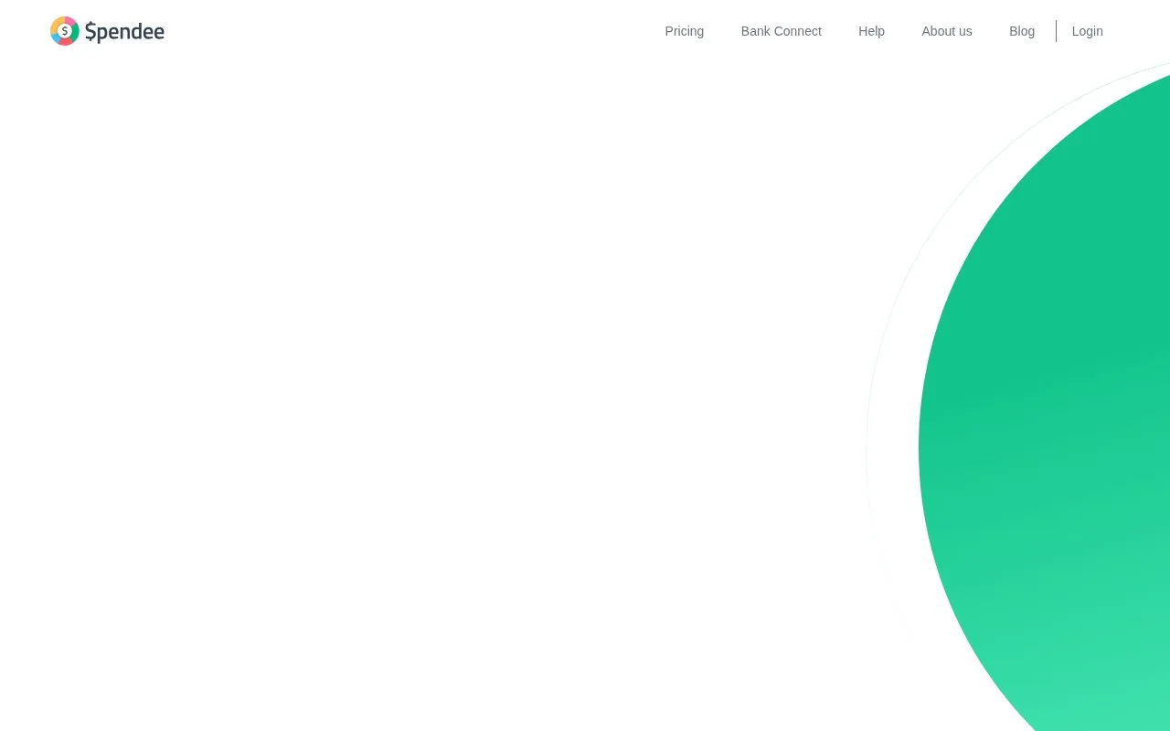 Screenshot of the Spendee homepage
