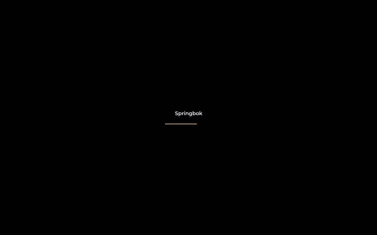 Screenshot of the Springbok Analytics homepage