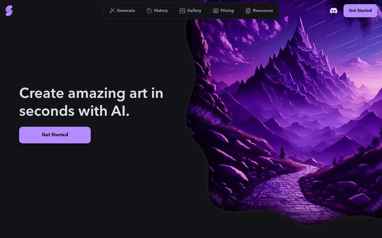 Screenshot of the Stablecog homepage
