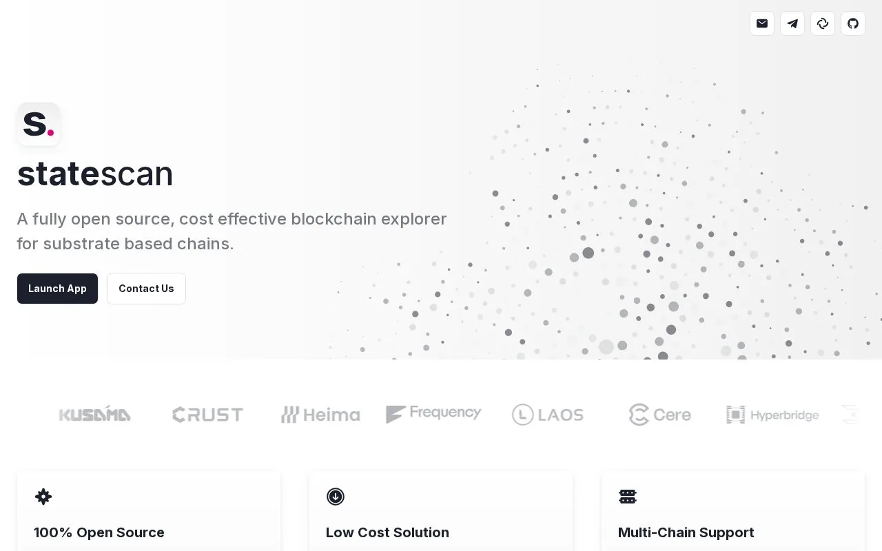 Screenshot of the Statescan homepage