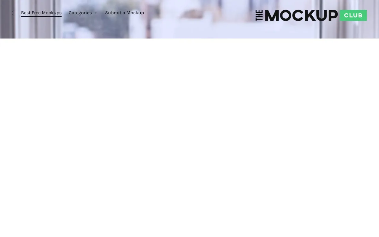 Screenshot of the The Mockup Club homepage