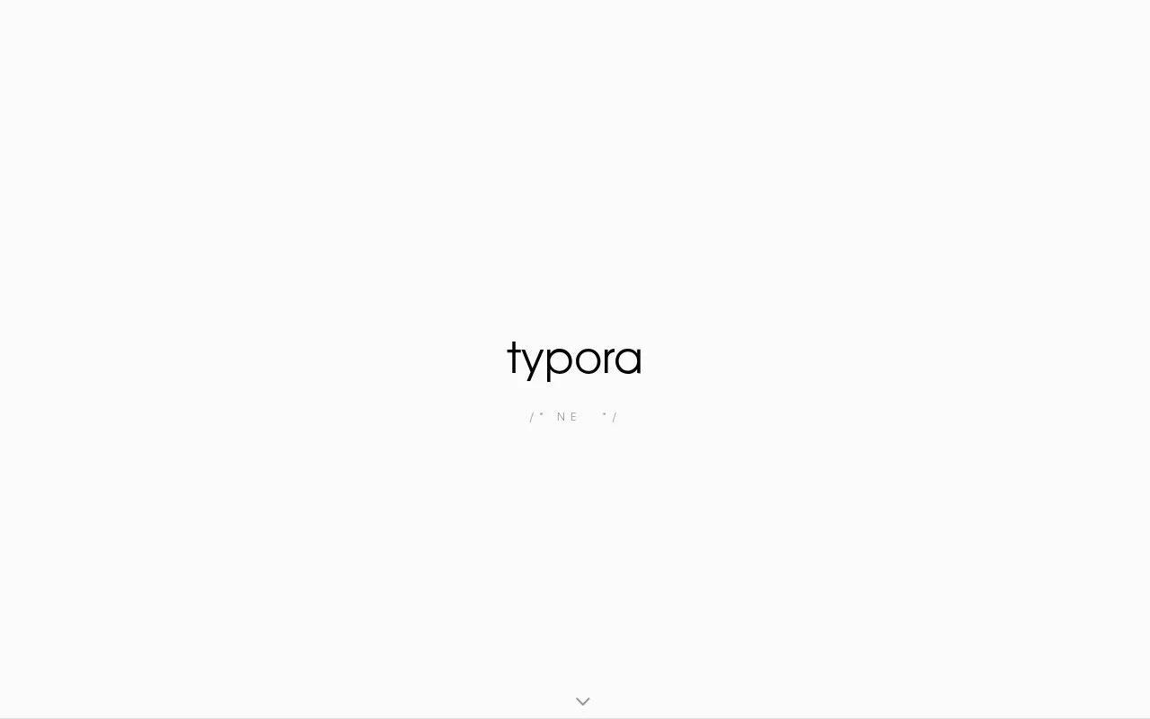 Screenshot of the Typora homepage