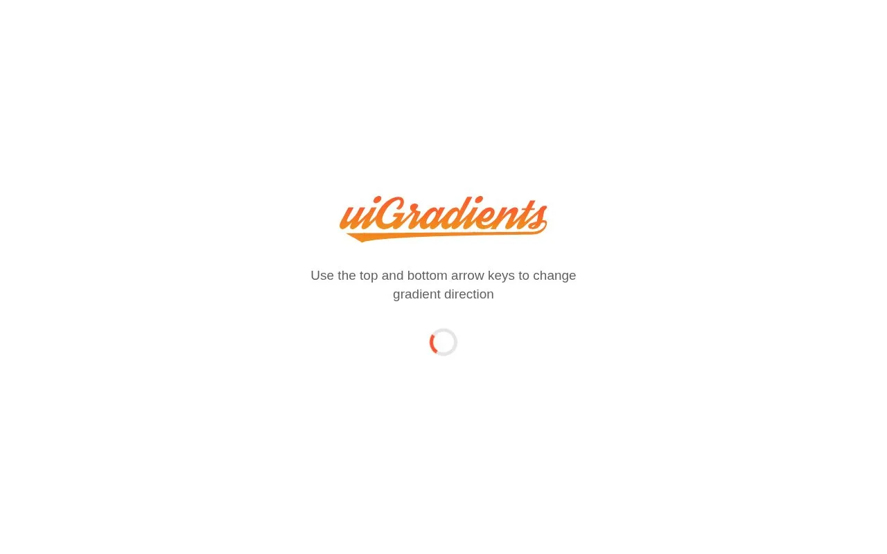Screenshot of the uiGradients homepage