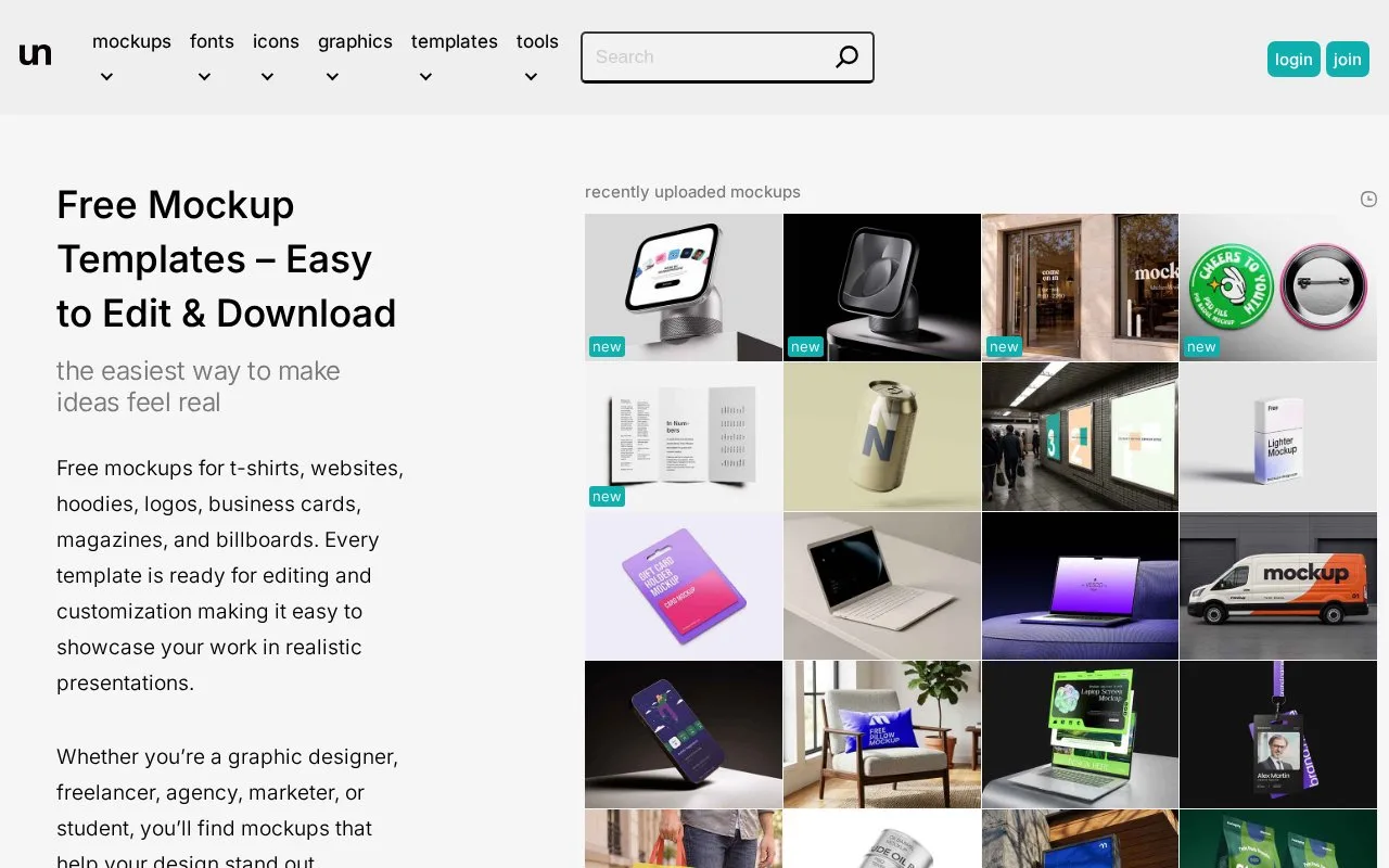 Screenshot of the Unblast homepage