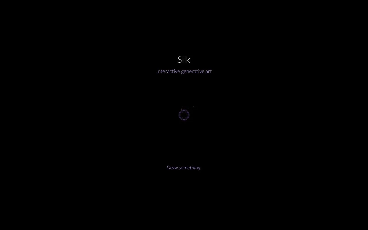 Screenshot of the Silk homepage