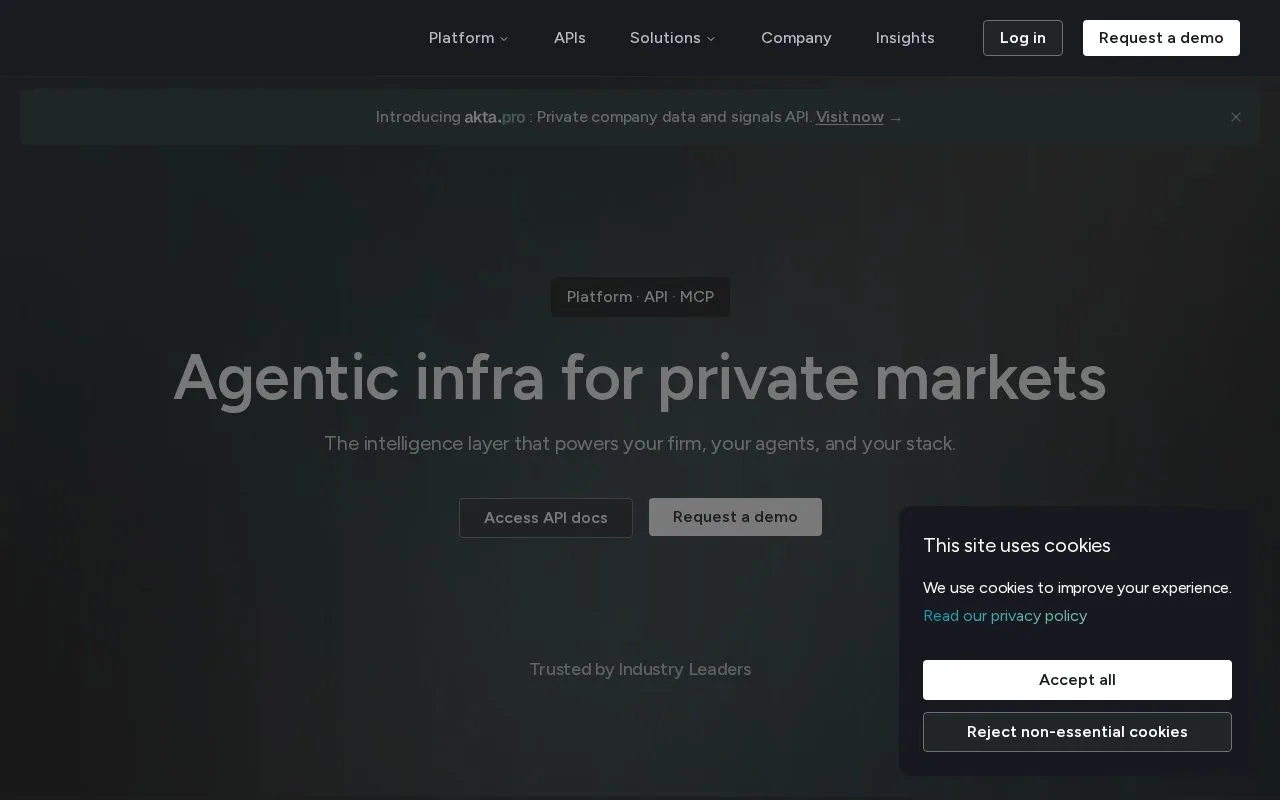 Screenshot of the Wokelo homepage