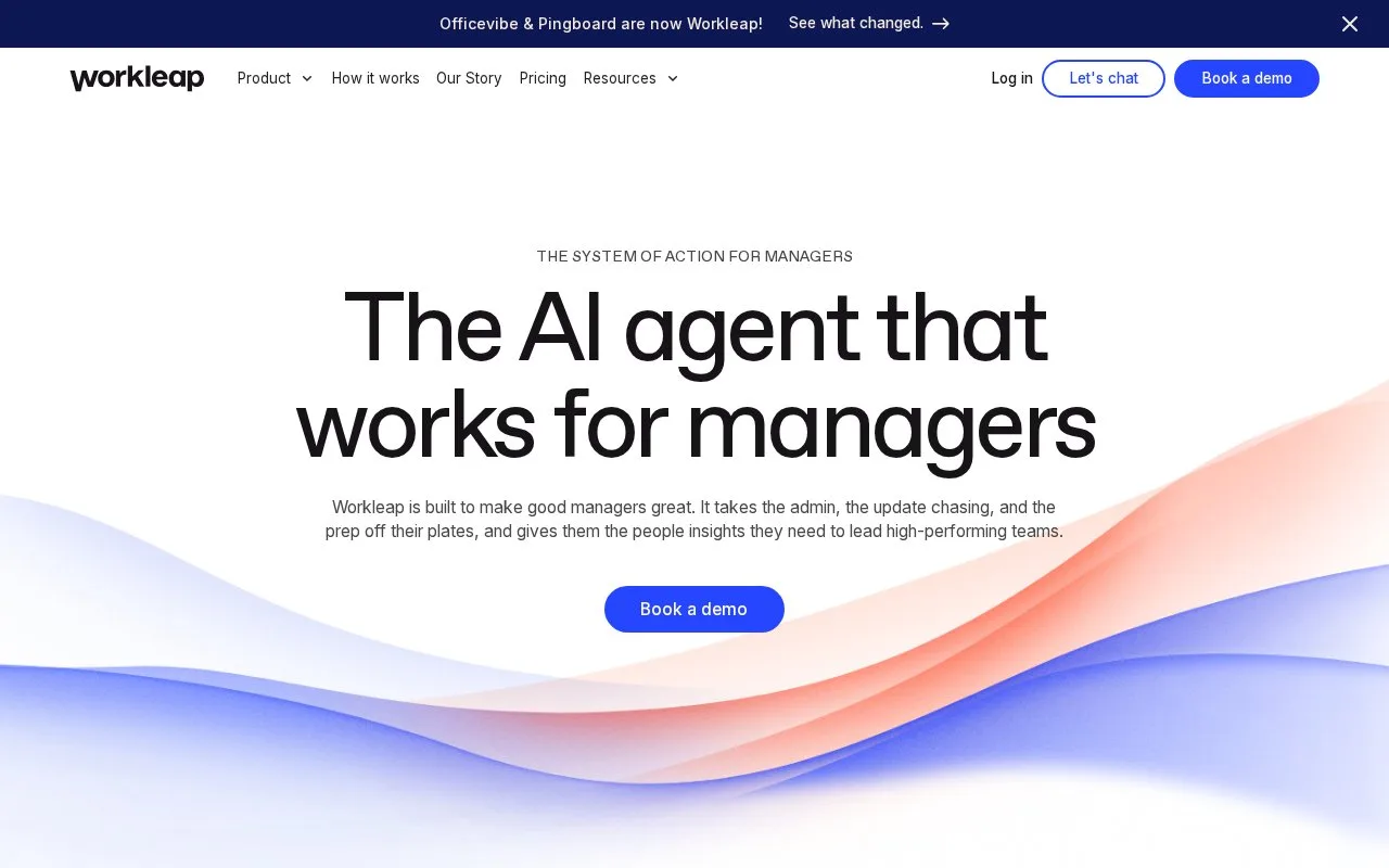 Screenshot of the Workleap homepage
