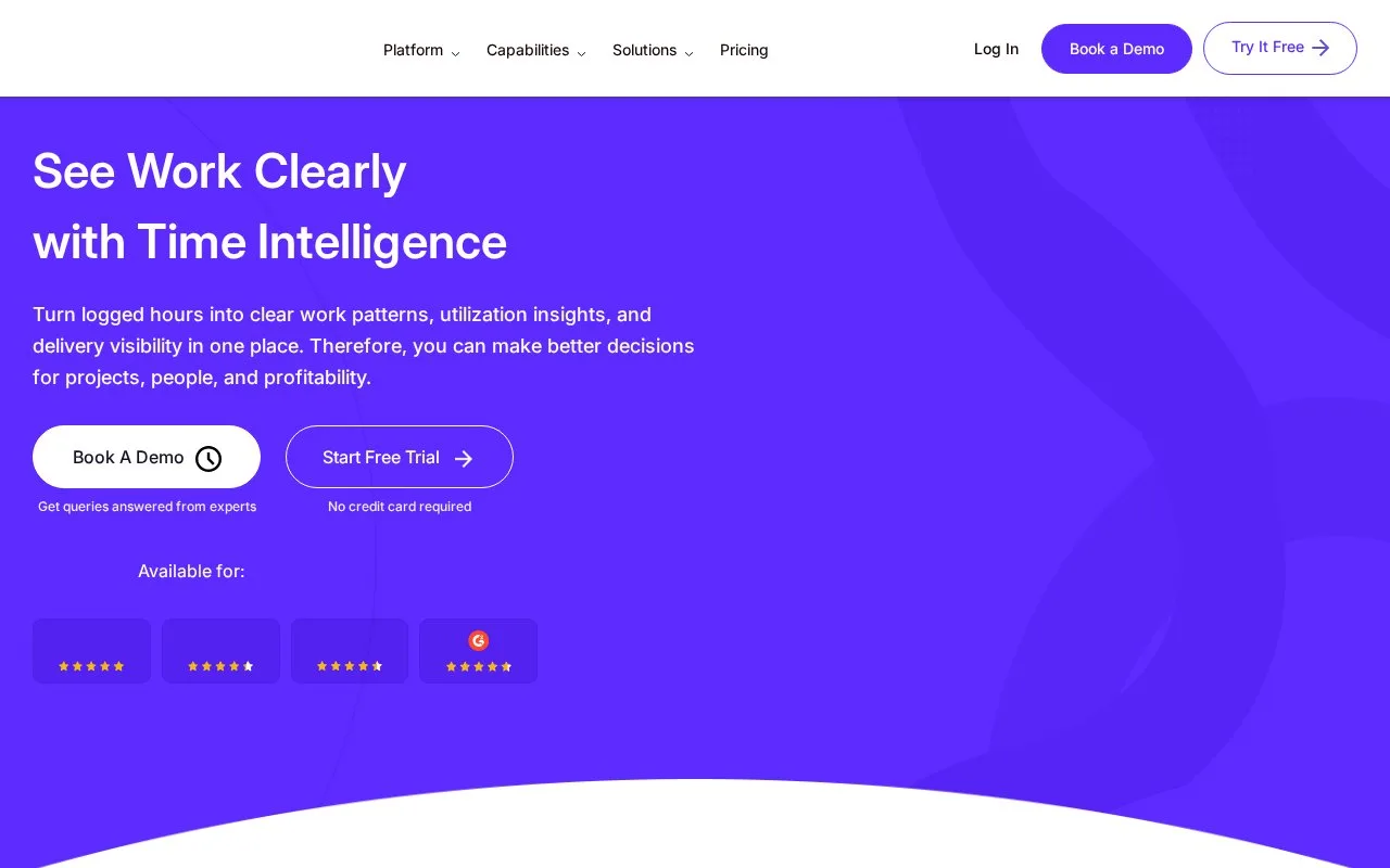Screenshot of the Workstatus homepage