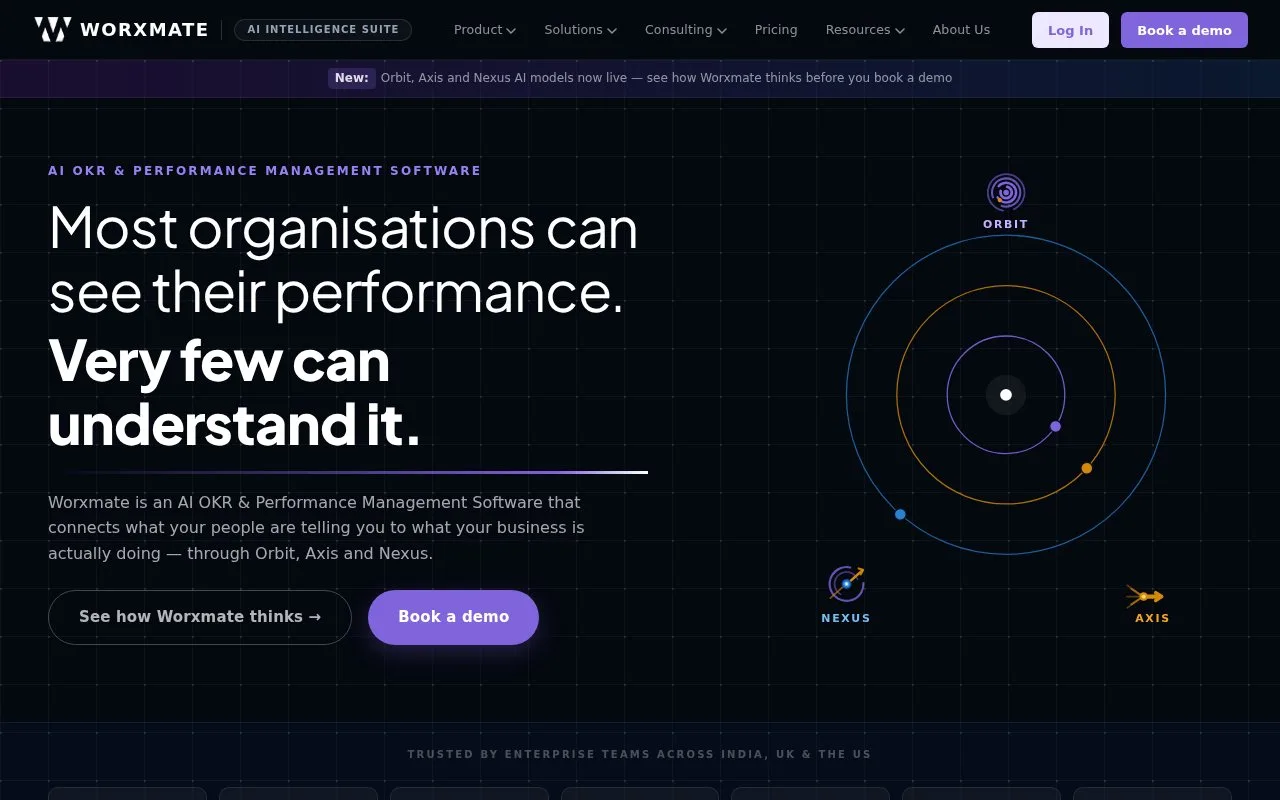 Screenshot of the Worxmate homepage