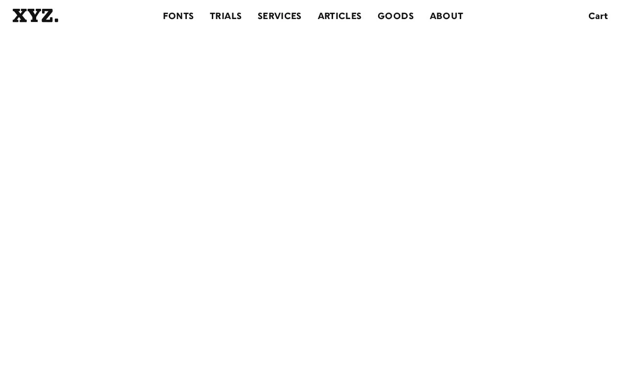 Screenshot of the XYZ Type homepage